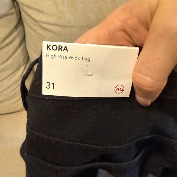 AG Adriano Goldschmied Women's Straight Leg Black Jeans, Nebula size 31 NWT - Picture 7 of 13